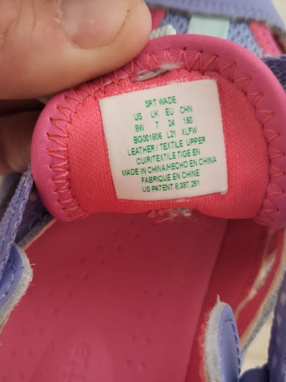 Girls' Purple & Pink Active Hook-and-Loop Sandals